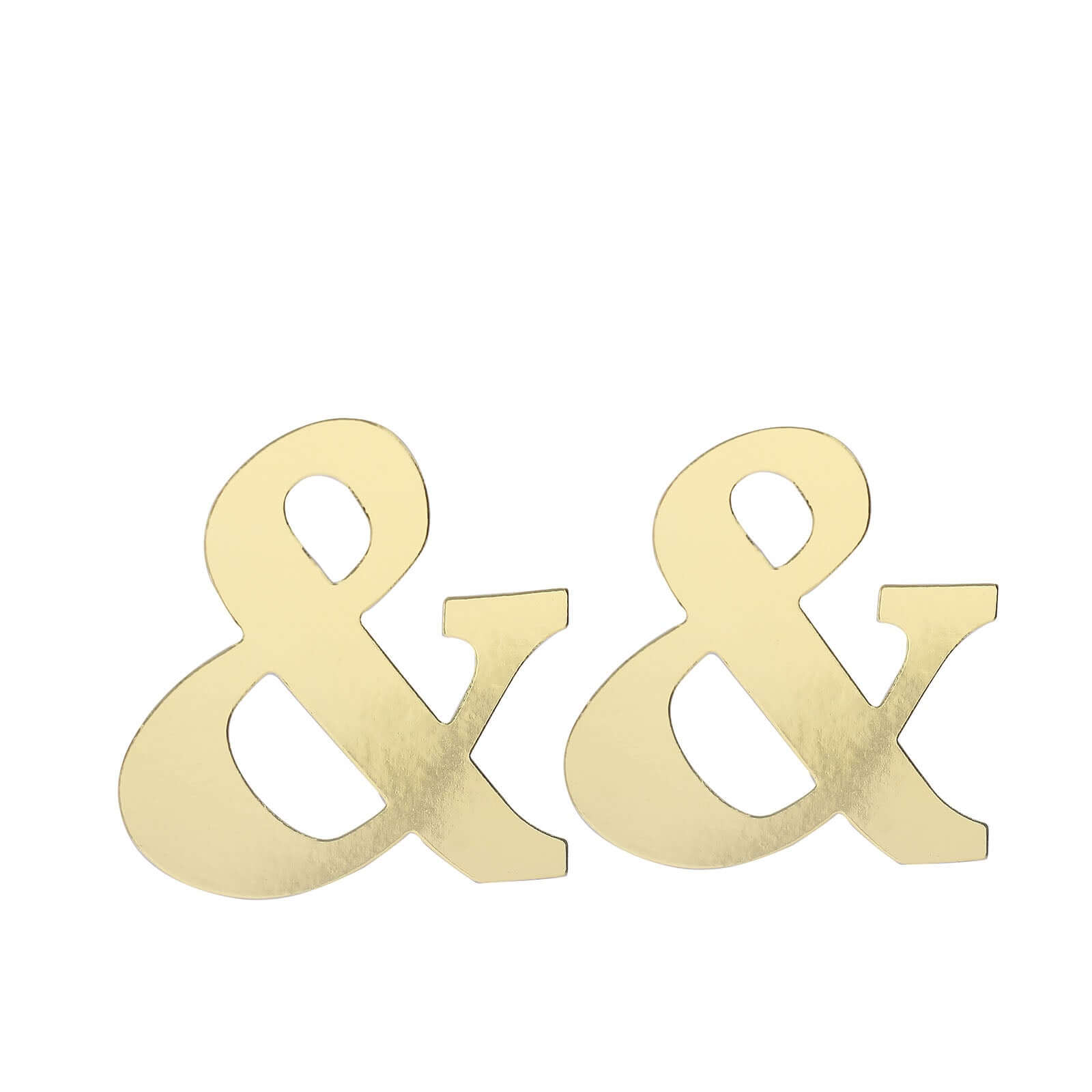 4 Pack 5" Metallic Gold Alphabet Symbol "&" Sticker Banners, Customizable Stick On Letters