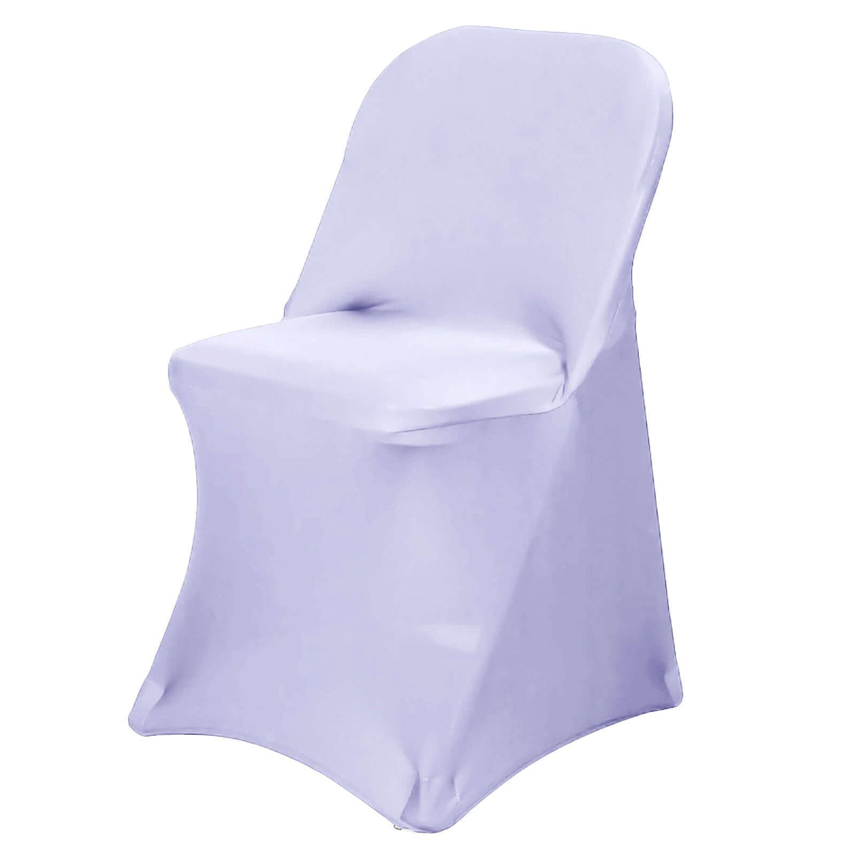 Stretch Spandex Chair Cover Lavender Lilac for Folding Chairs - Reusable & Wrinkle-Resistant 160GSM Fitted Slipcover