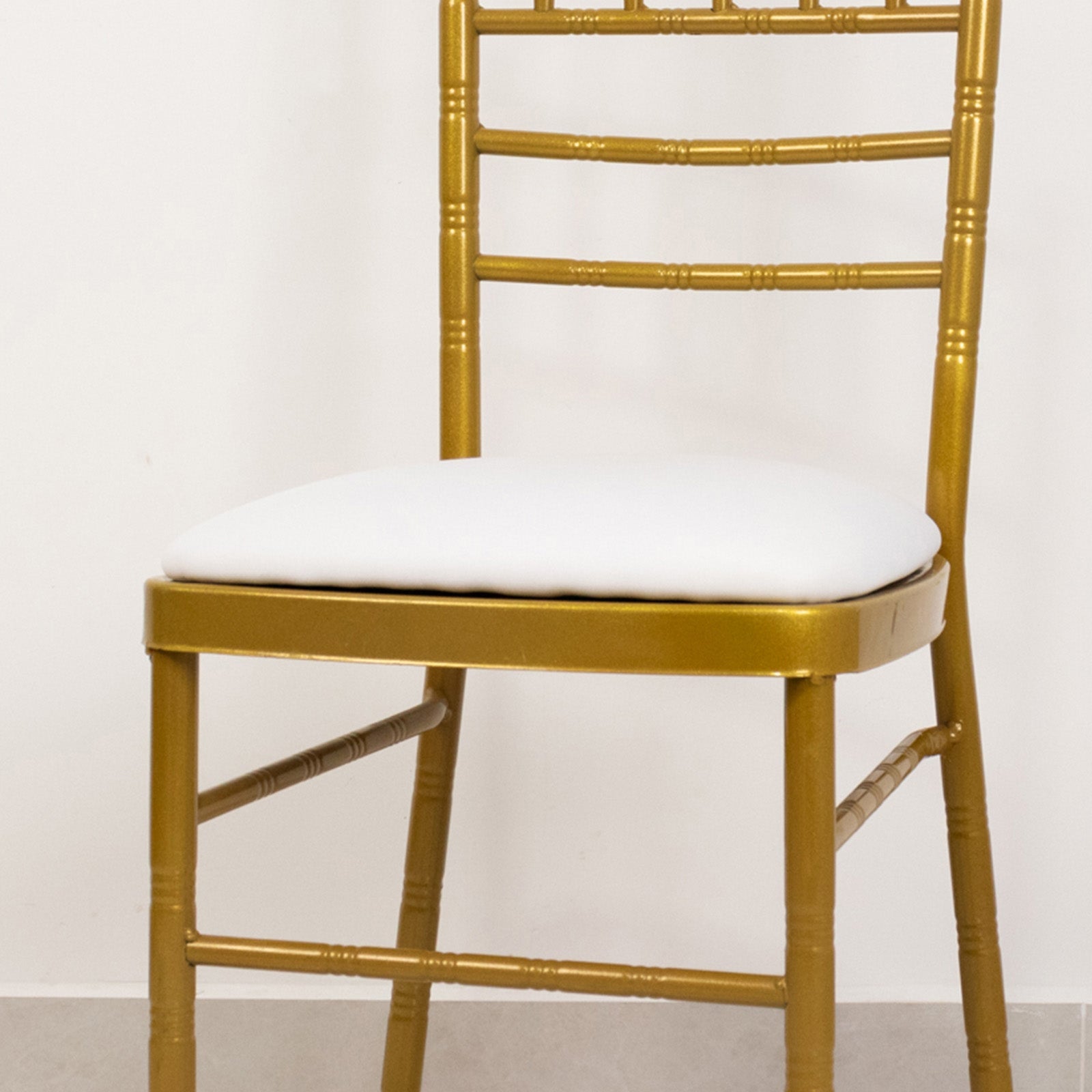 5 Pack Spandex Seat Pad Slipcovers for Chiavari White - Washable Stretch Fitted Design for Dining Chairs