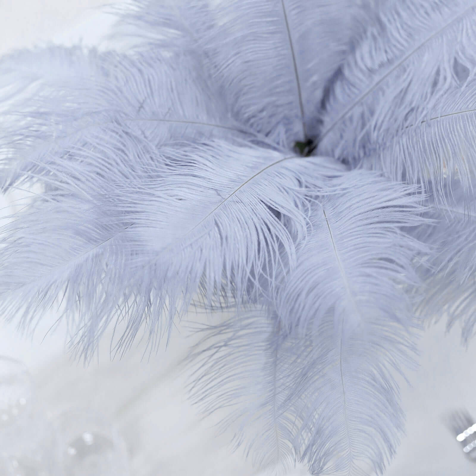 12 Pack 13"-15" Dusty Blue Natural Plume Real Ostrich Feathers, DIY Centerpiece Fillers