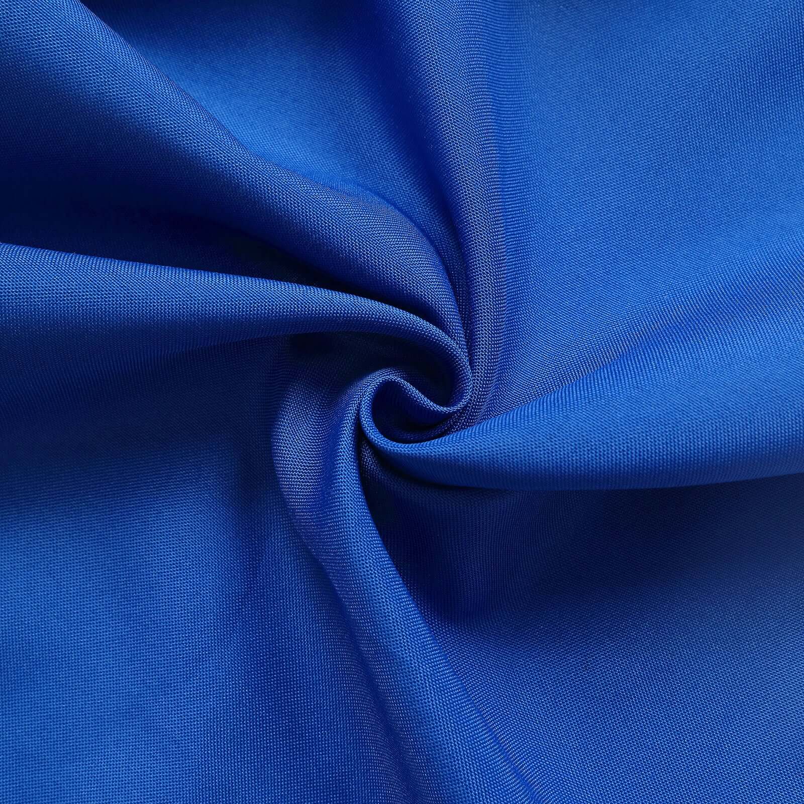 2 Pack Royal Blue Polyester Event Curtain Drapes, 10ftx8ft Backdrop Event Panels With Rod Pockets 130 GSM