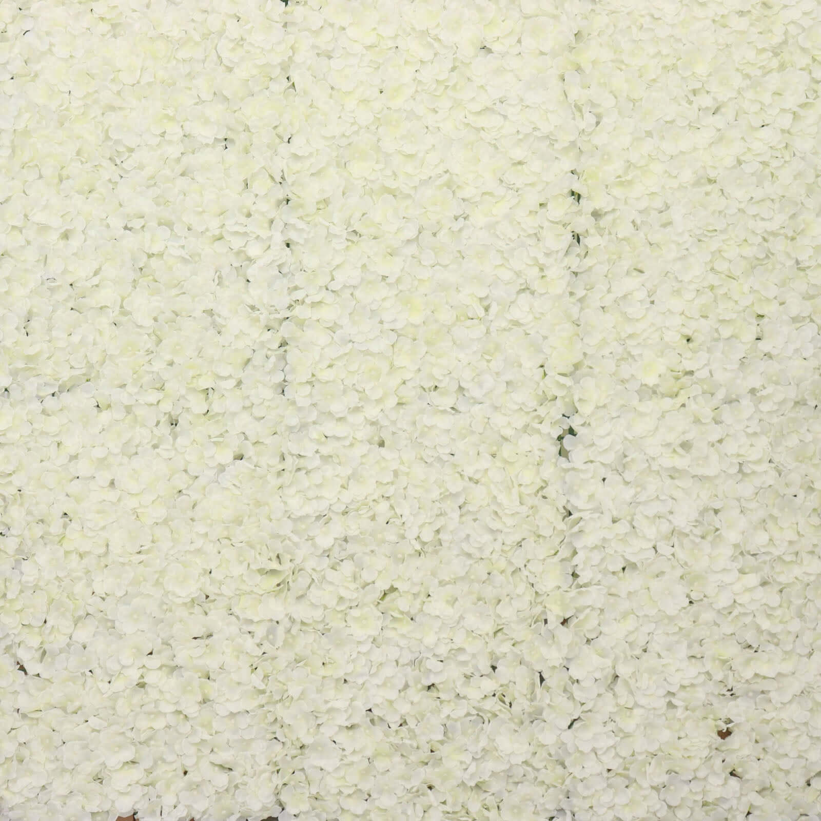 11 Sq ft. Cream UV Protected Hydrangea Flower Wall Mat Backdrop - 4 Artificial Panels