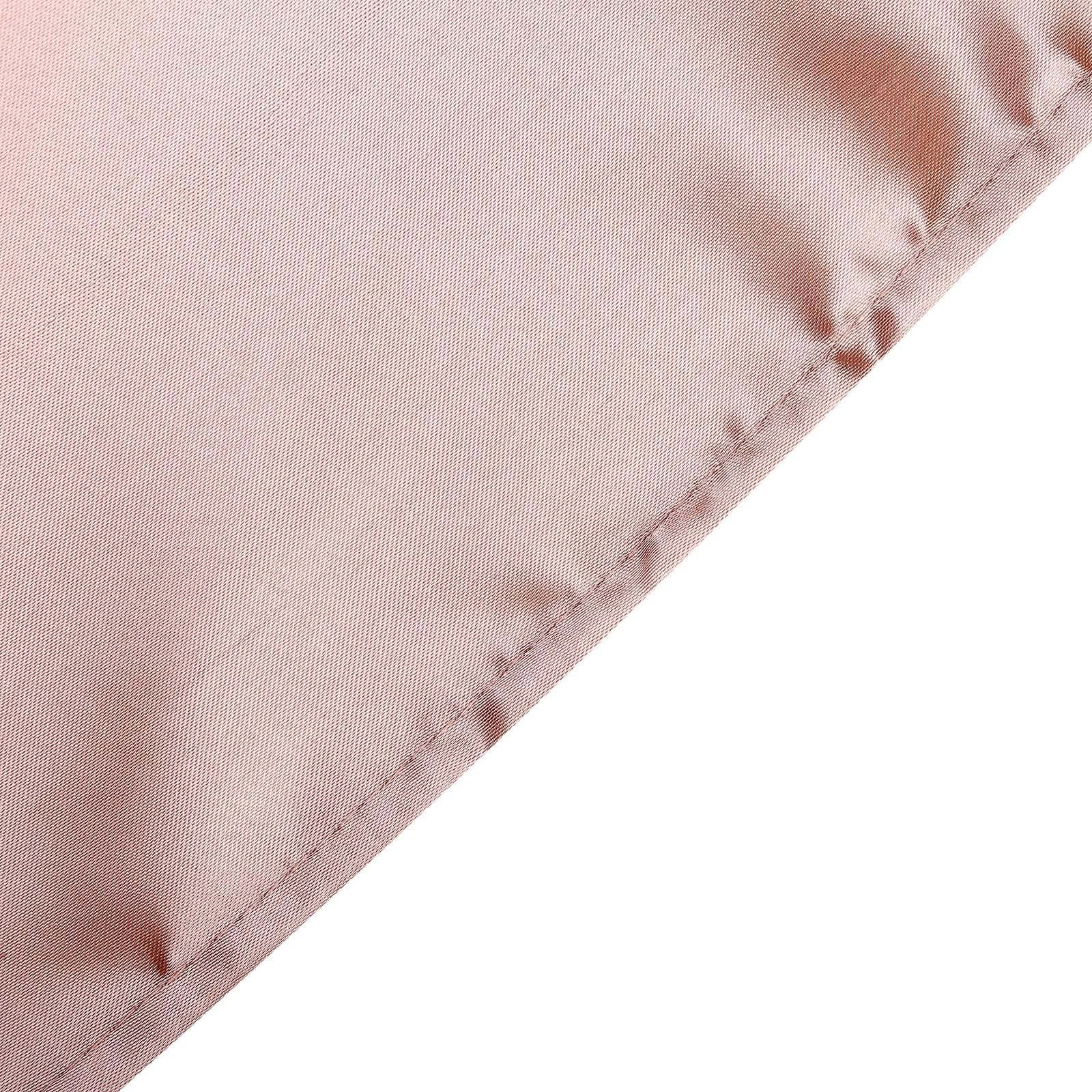 Satin Rectangular 90"x156" Tablecloth Dusty Rose - Seamless Table Cover