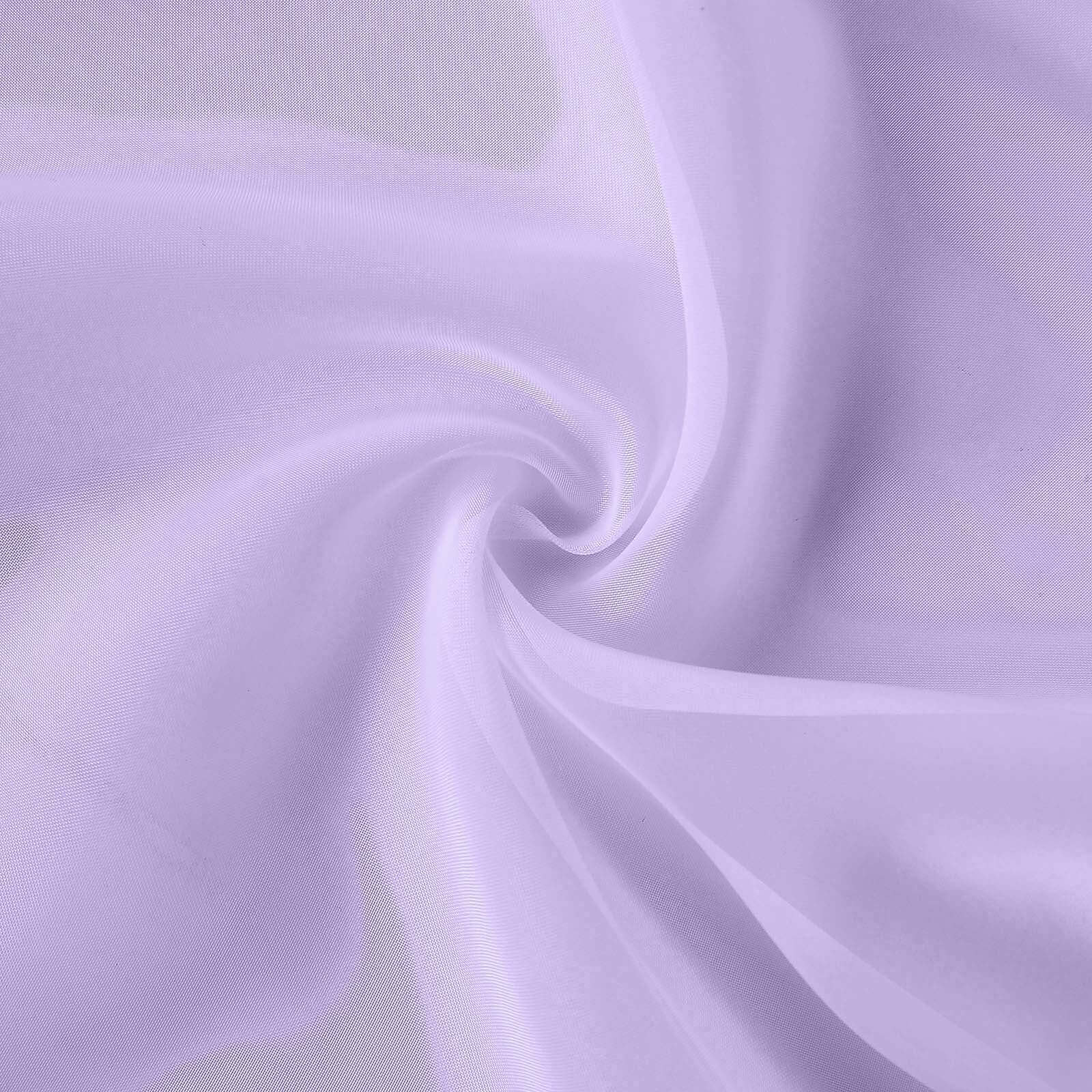 5ftx14ft Lavender Lilac Chiffon Curtain Panel, Durable Flame Resistant Backdrop Ceiling Drapery With Rod Pocket