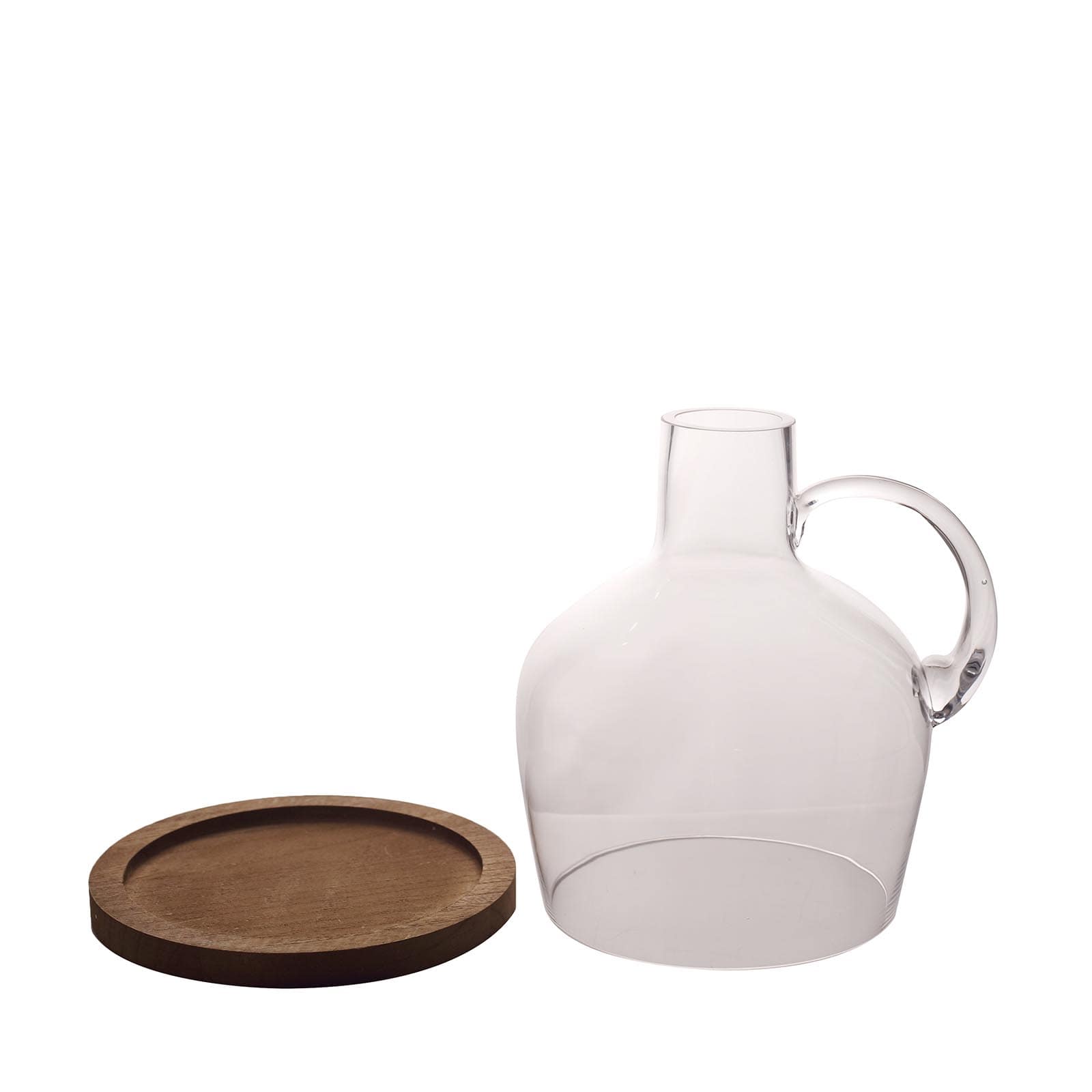Glass Candle Holder Cloche Jar Dome Clear with Wooden Base - Stylish Centerpiece for Floral Displays 10"