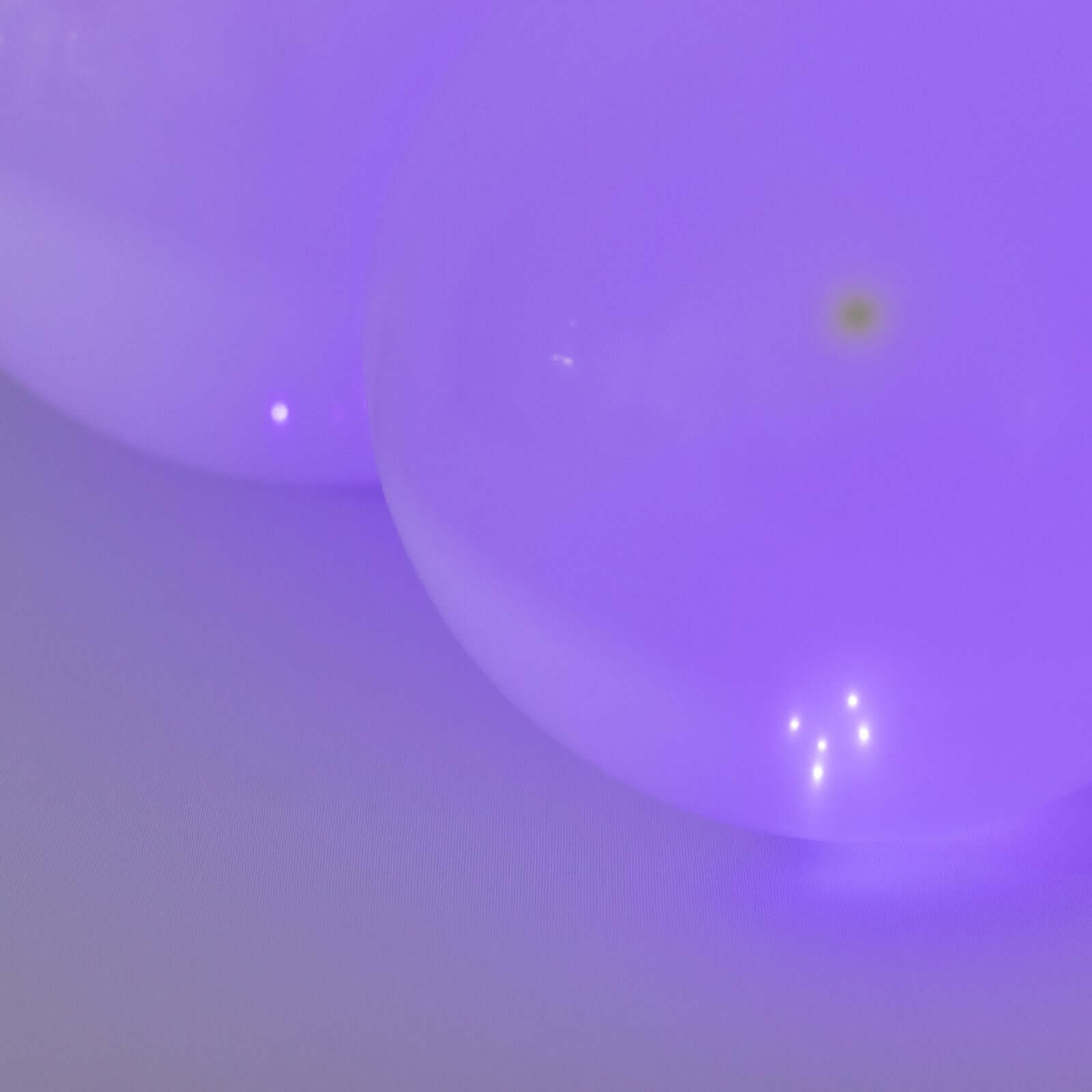 50-Pack LED Mini Balloon Lights Round Purple - Waterproof Battery Operated Balls 0.5"