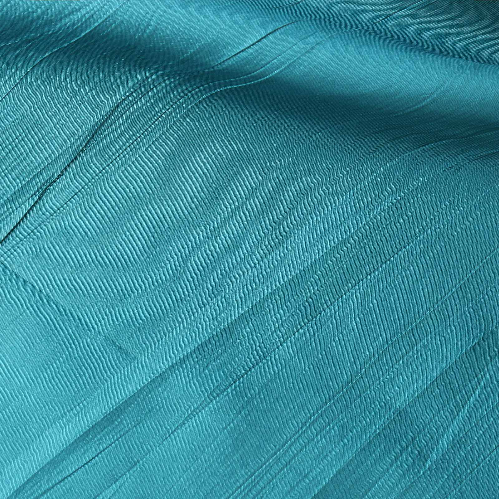 Taffeta 60"x102" Rectangle Tablecloth Teal - Accordion Crinkle Table Cover