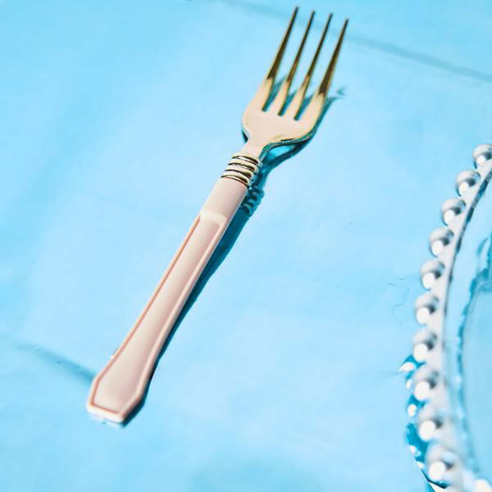 Metallic Foil Tablecloth Square Turquoise - Stylish Disposable Party Cover 50"x50"