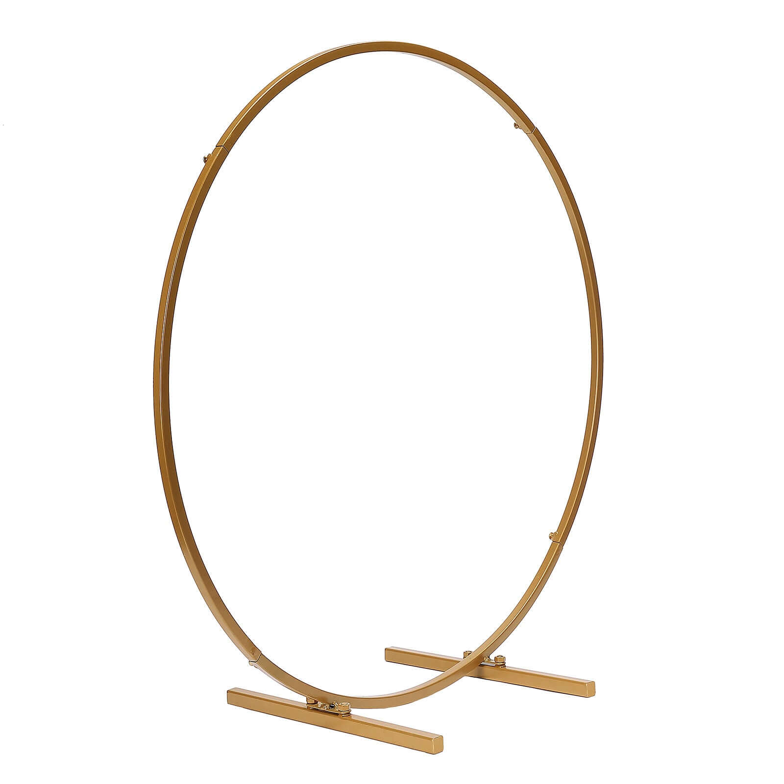 Round Wedding Arch Table Centerpiece Metal Gold - Hoop Wreath Tabletop Decor for Receptions 24"