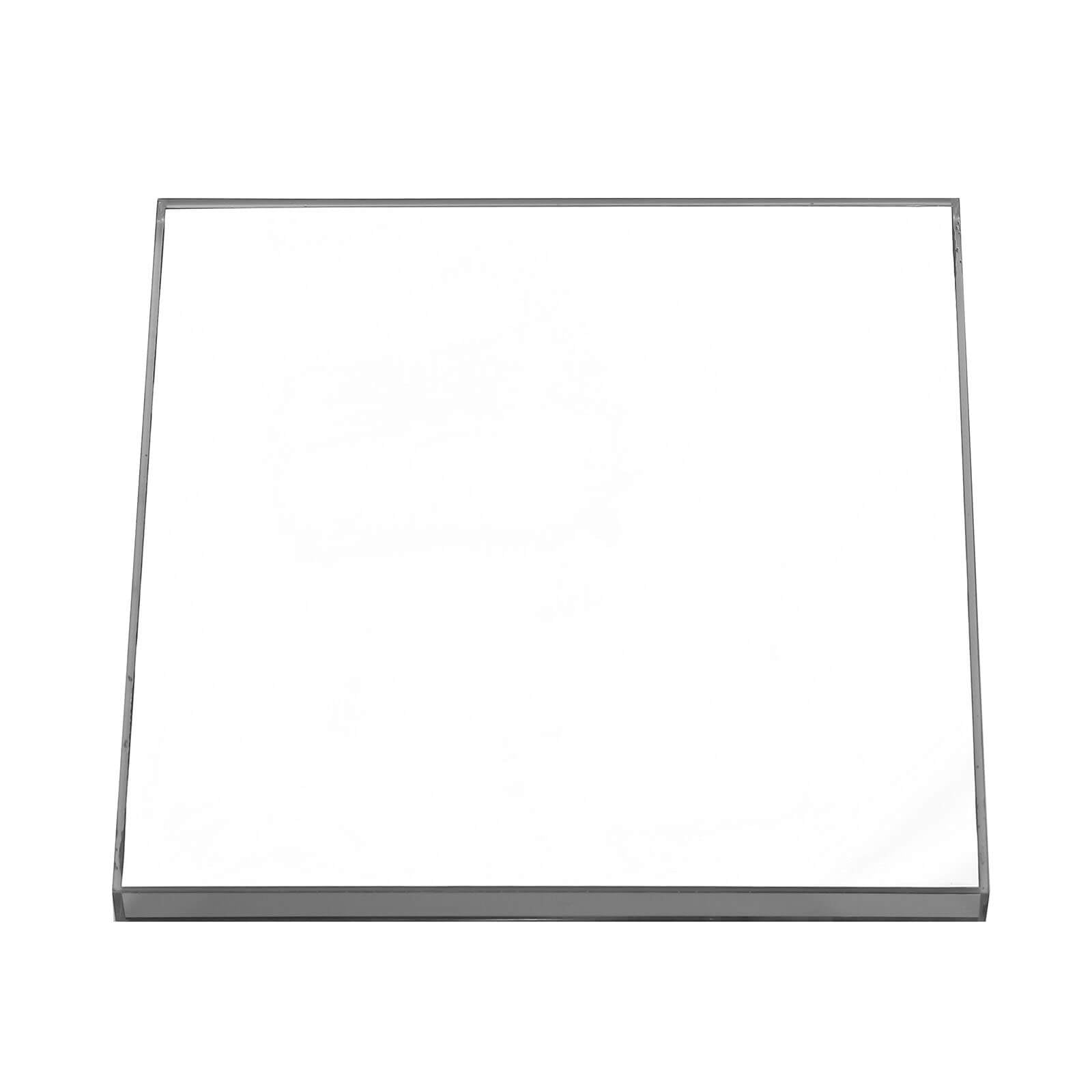 32" Silver Mirror Finish Acrylic Display Box, Pedestal Riser with Interchangeable Lid and Base