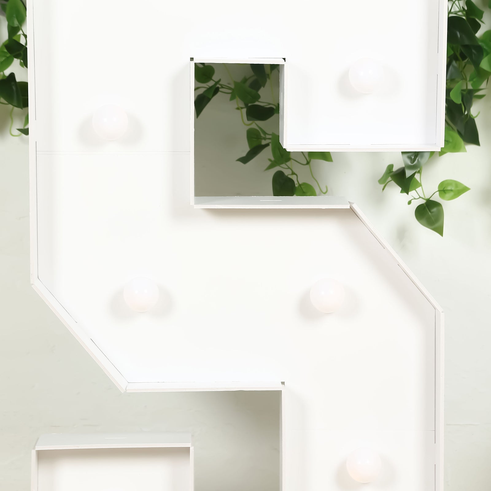 Giant LED Marquee Light Up Letter "S", White 4ft Pre-Cut Foam Board with 10 Warm White Battery Operated LEDs, Glue Gun and Sticks