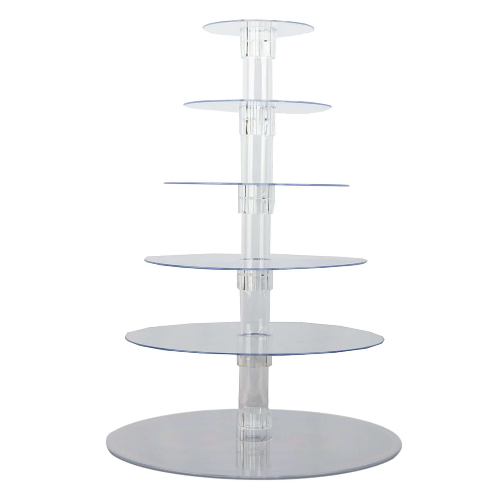 6-Tier Acrylic Round Cupcake Stand Clear for Special Events & Catering Displays 22"