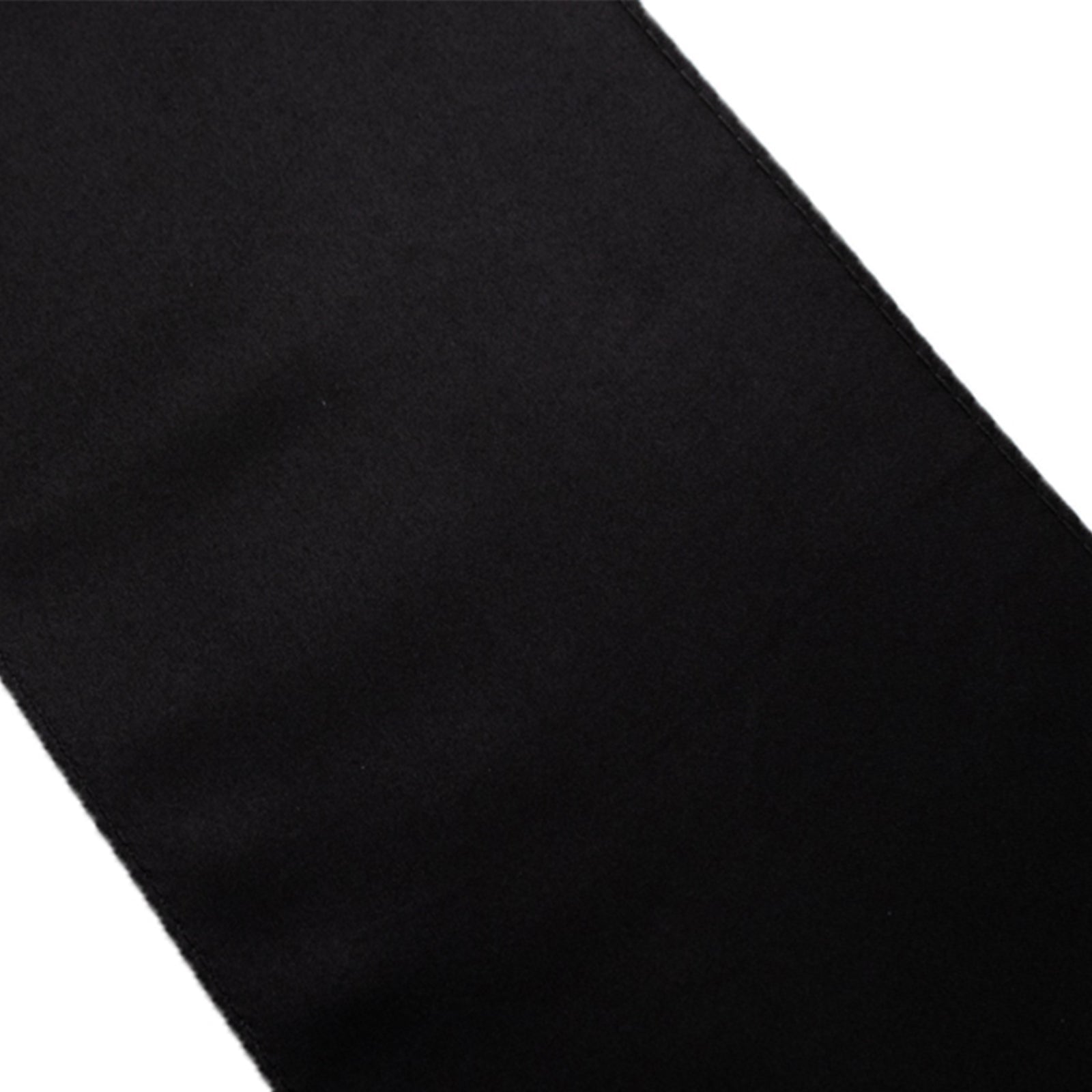 5 Pack Lamour Satin 6"x106" Chair Sashes Black - Stylish Reusable Decorative Bows for Weddings & Gatherings