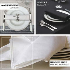 5 Pack 100% Cotton 20"x20" Napkins Black - Commercial Grade Cloth Napkins