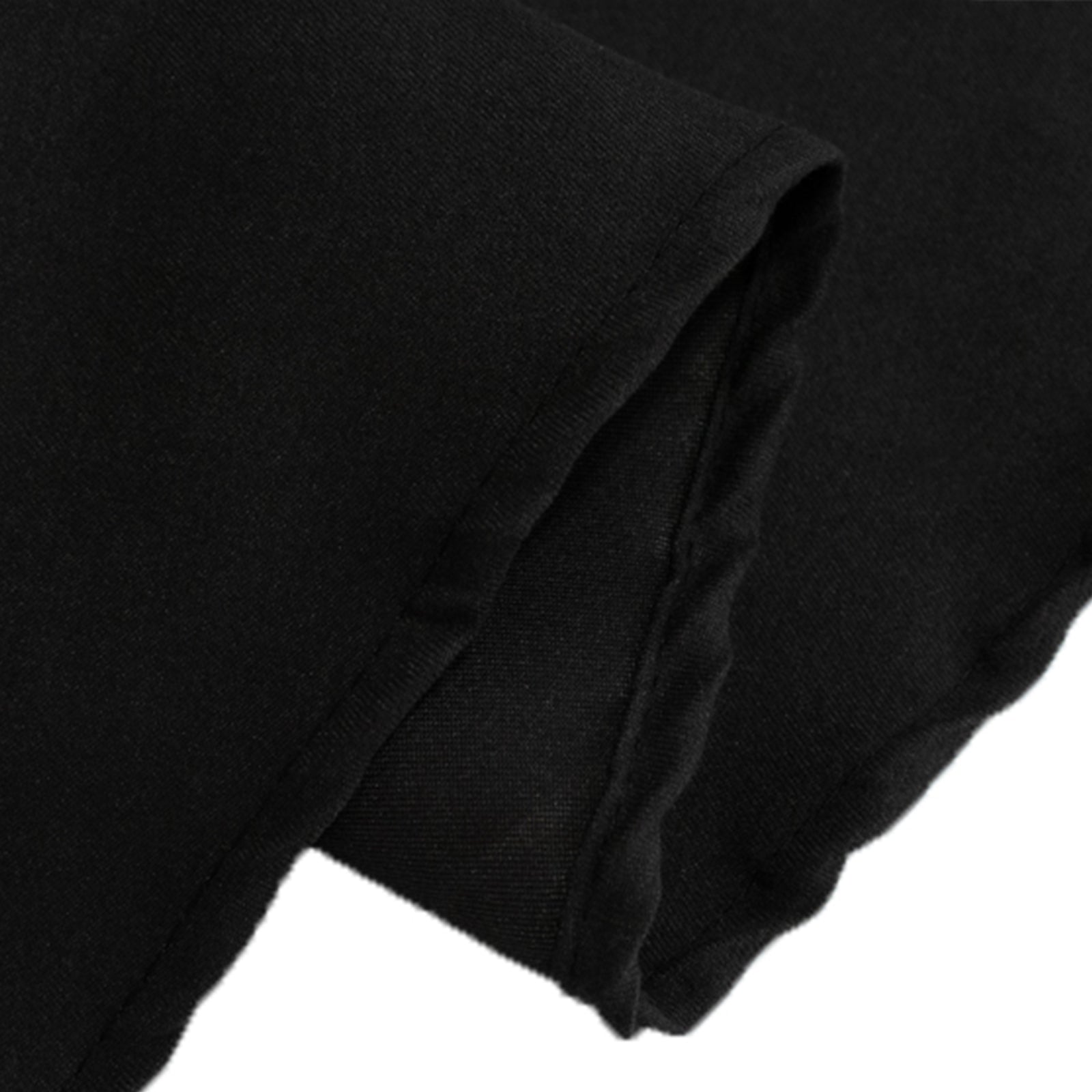 Cotton Blend 108" Round Tablecloth Black - Wrinkle-Resistant Design