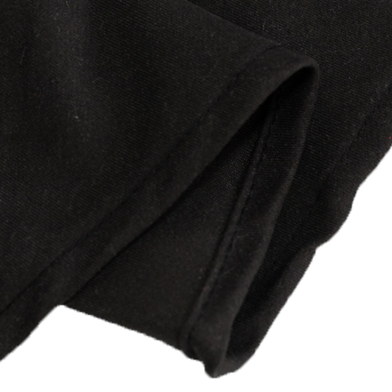 Cotton Blend 70" Round Tablecloth Black - Wrinkle-Resistant Table Cover
