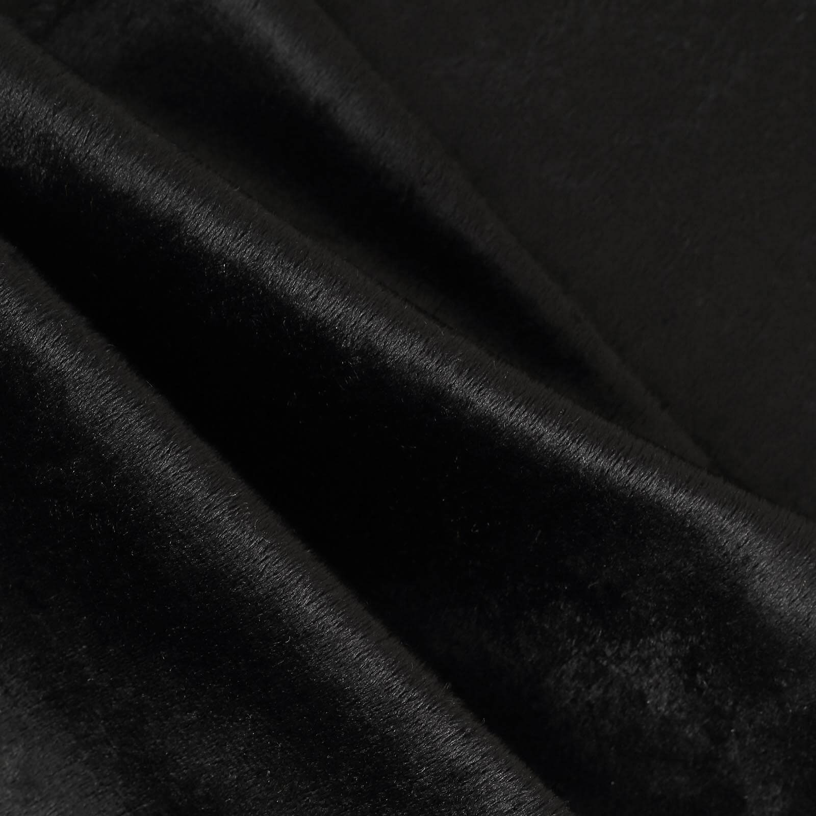 Premium Velvet 12"x108" Table Runner Black - Sheen Finish Reusable Table Decor