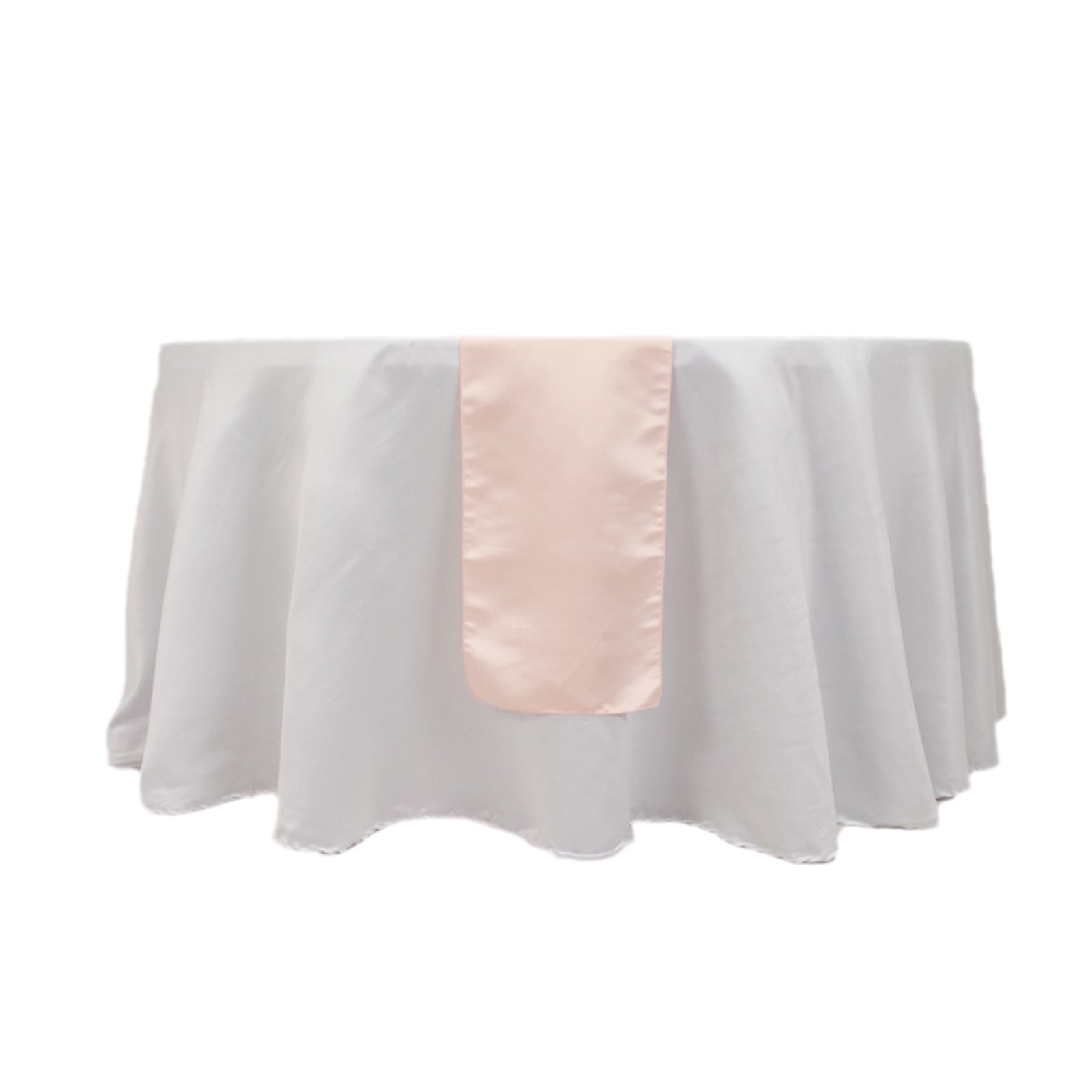 Lamour Satin 12"x108" Table Runner Blush - Smooth & Lustrous Finish