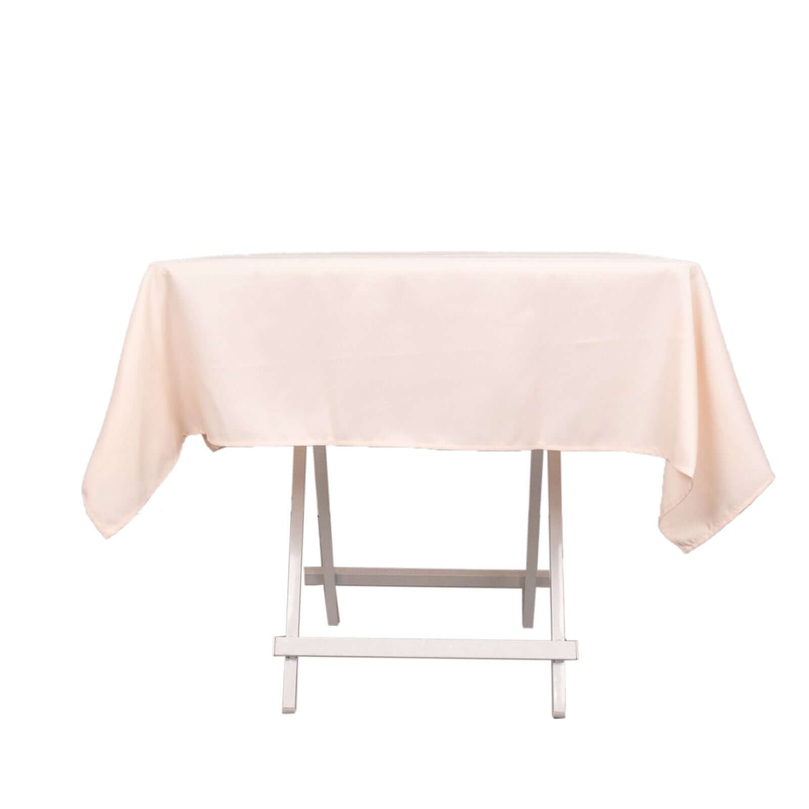 Premium Polyester 54"x54" Square Tablecloth Blush - Stain and Wrinkle-Resistant 220GSM Table Cover