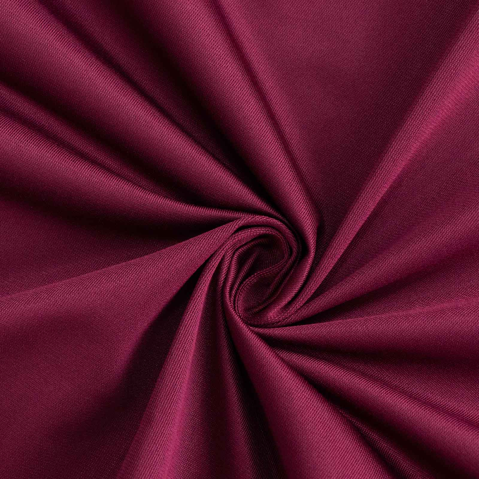 Scuba Rectangular 90"x132" Tablecloth Burgundy - Wrinkle Free, Stain Resistant & Seamless Table Cover