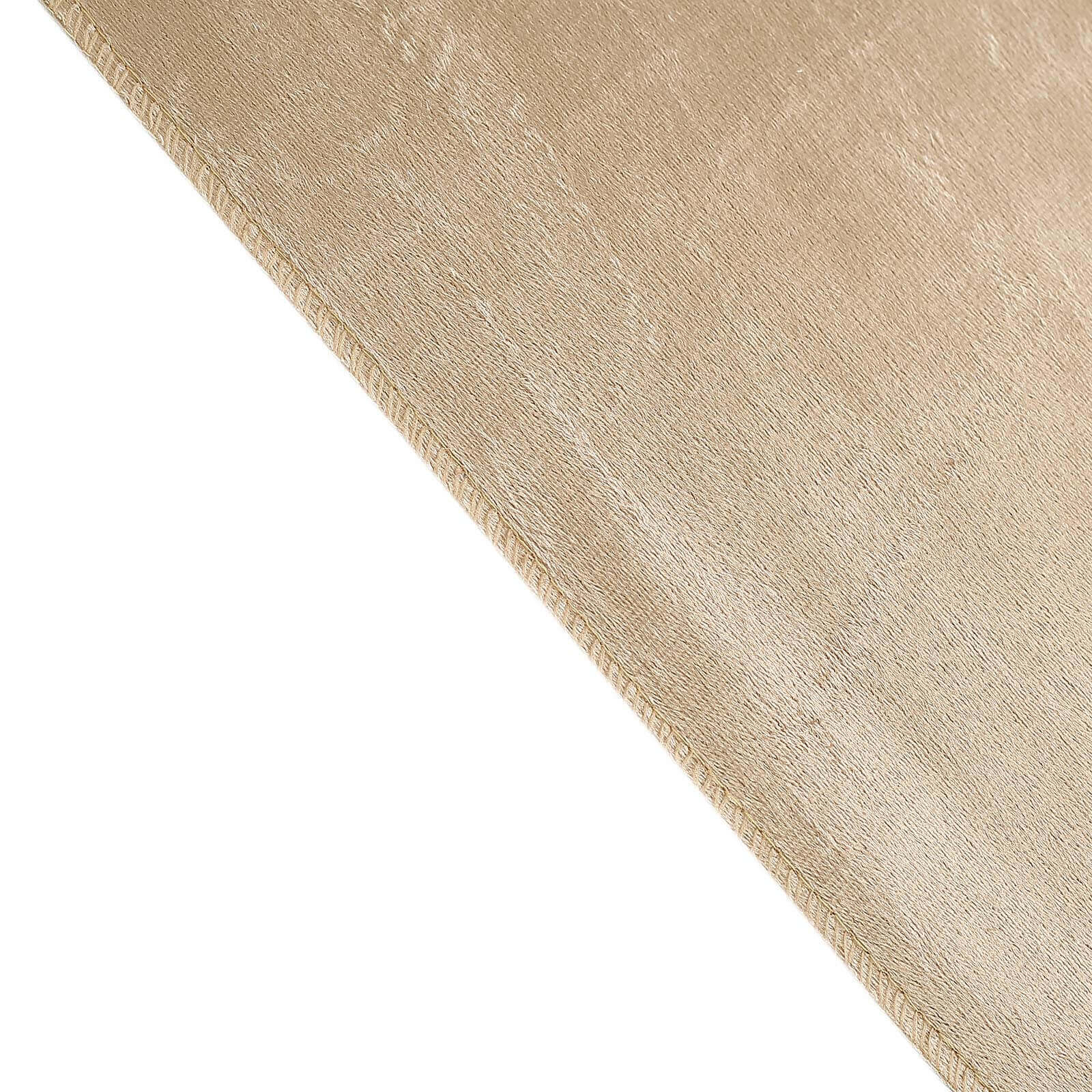 Premium Velvet 12"x108" Table Runner Champagne - Sheen Finish Reusable Table Decor