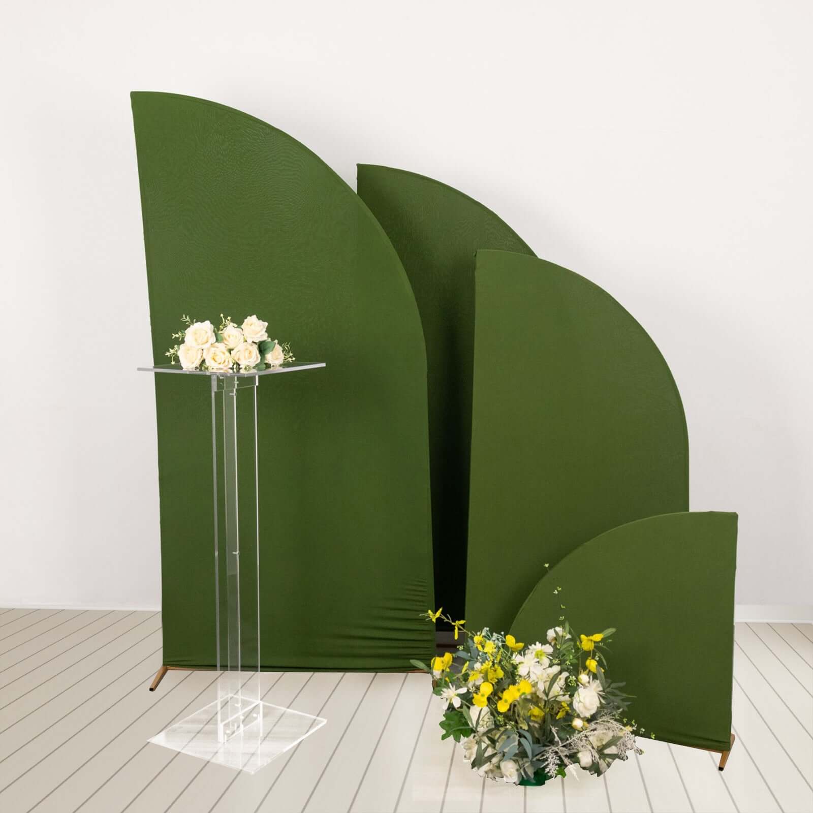 Acrylic Wedding Aisle Display Stand Flower Pedestal with Square Bases Clear - Durable 10mm Thick Centerpiece for Events 46"