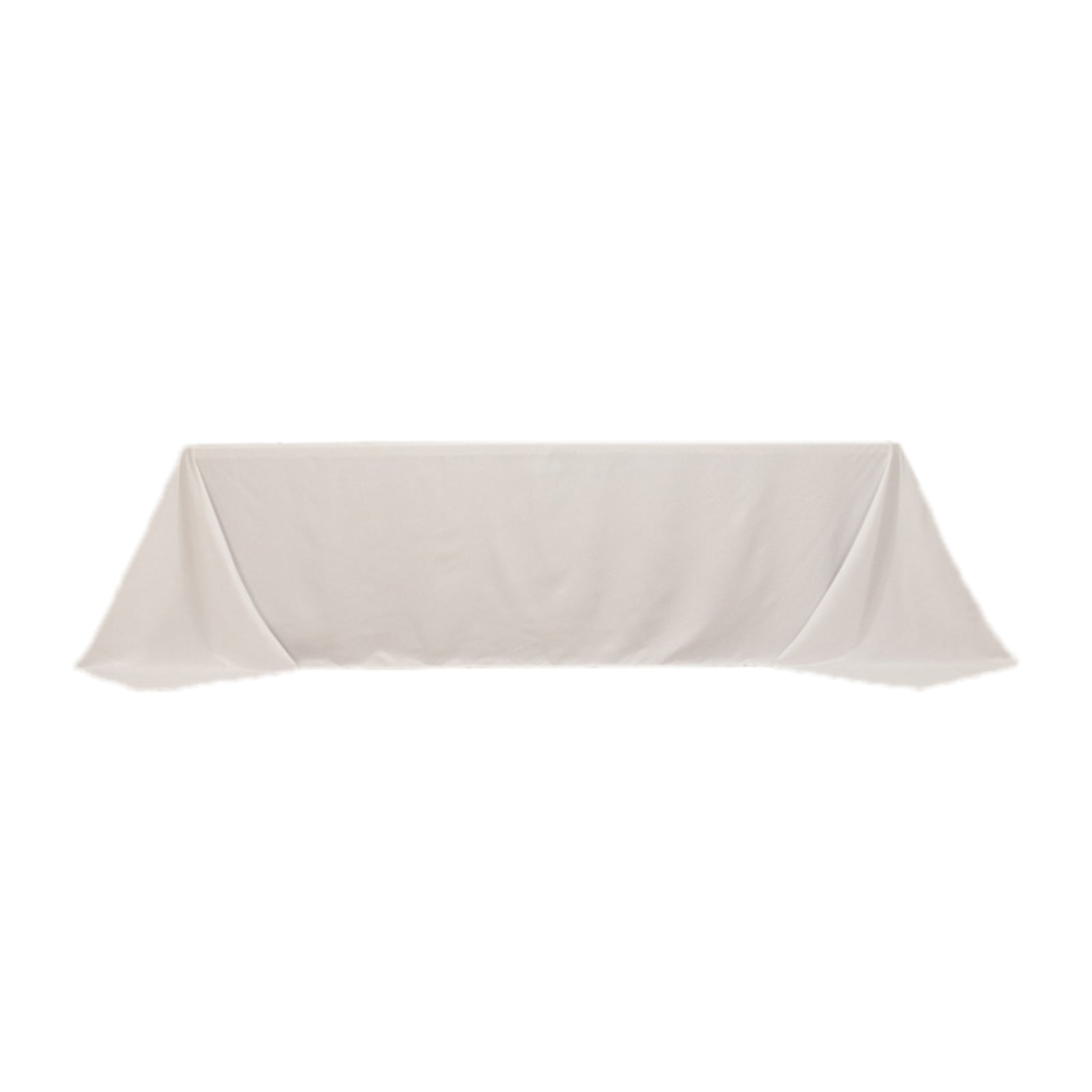 Cotton Blend 90"x156" Rectangle Tablecloth White - Seamless Wrinkle-Resistant Design for Grand Gatherings
