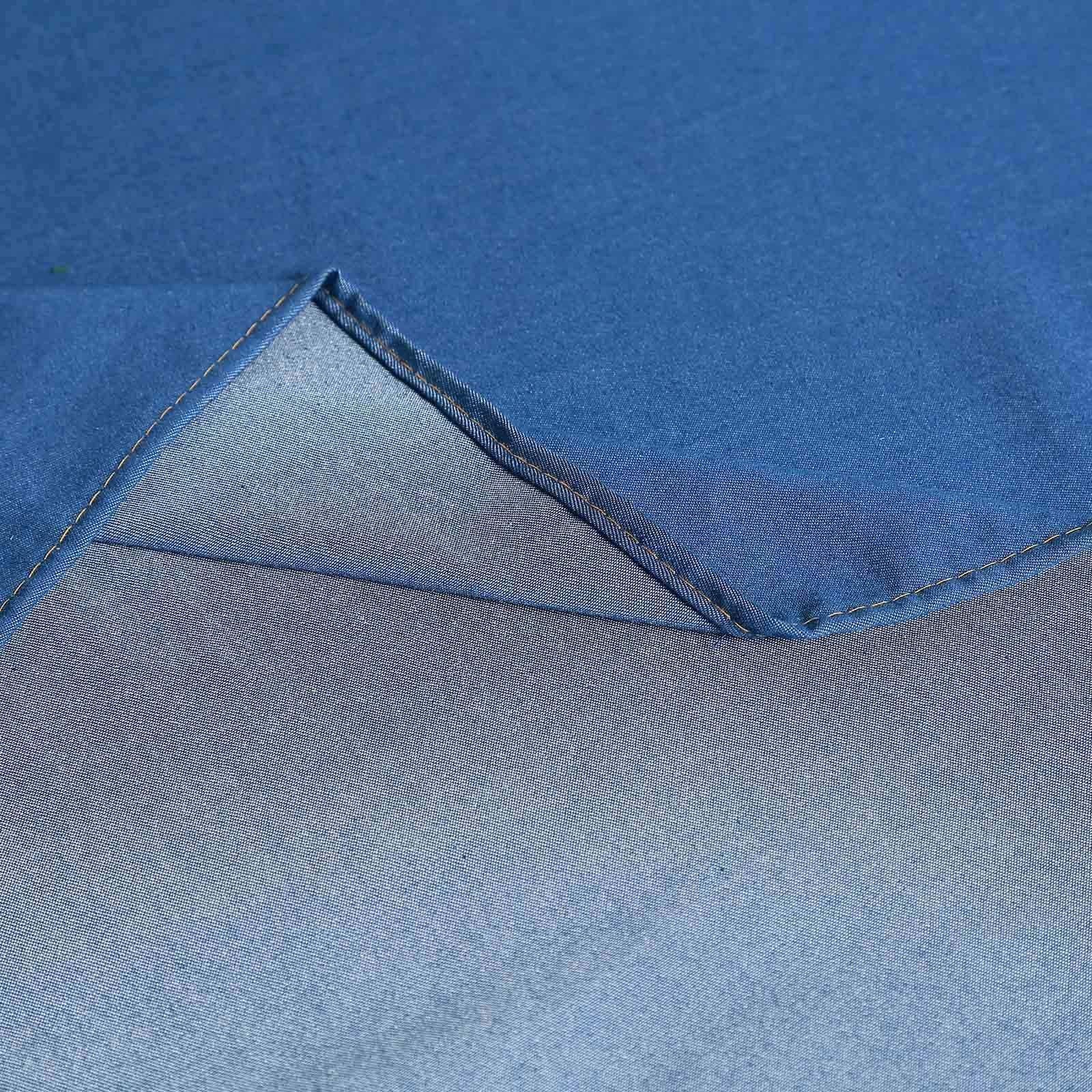 Polyester 90"x132" Rectangle Tablecloth Dark Blue - Seamless Faux Denim Design for Classy Celebrations