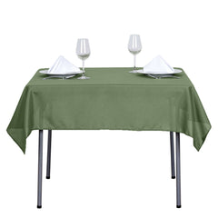 Polyester Square 54"x54" Tablecloth Olive Green - Wrinkle-Resistant & Durable Table Cover