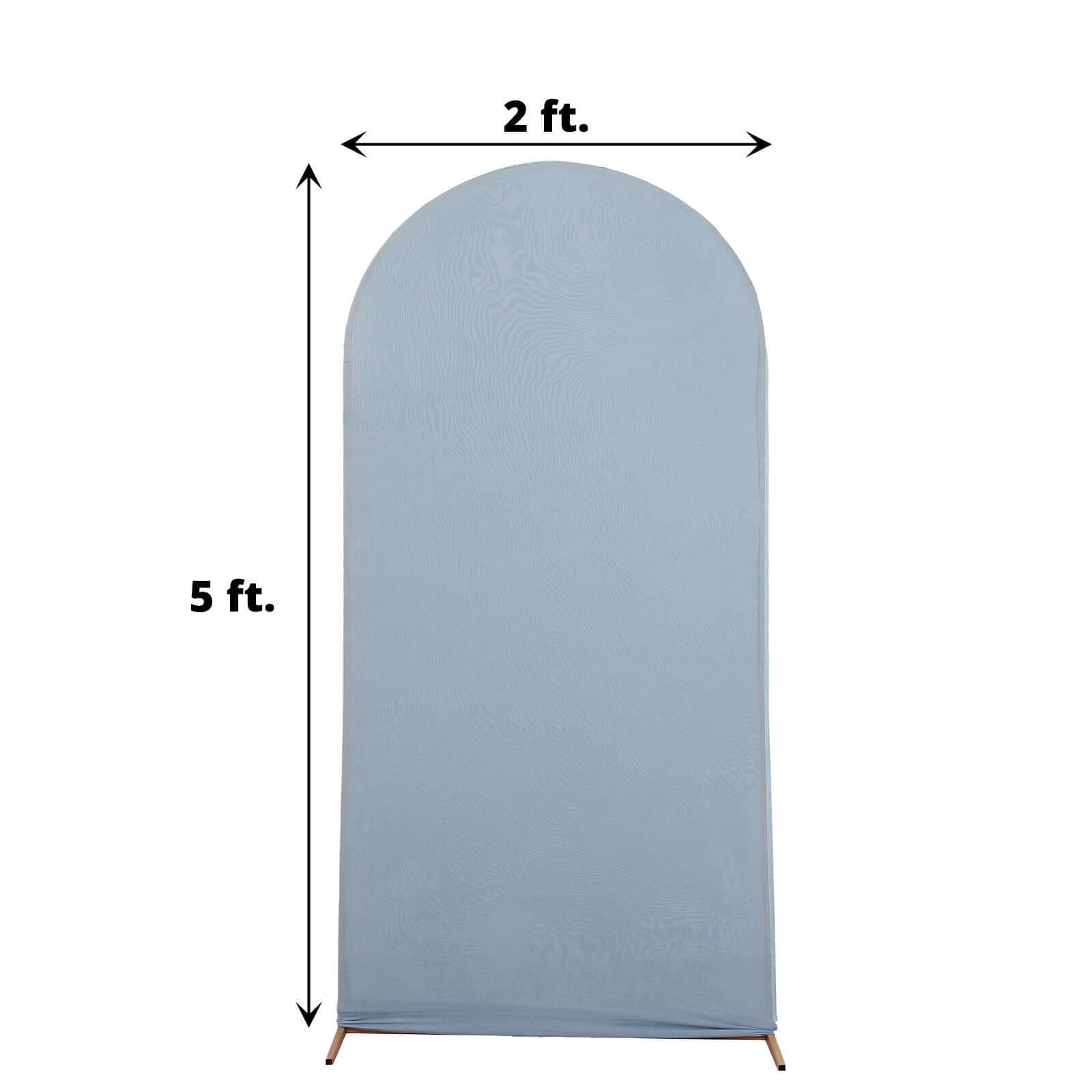 5ft Matte Dusty Blue Spandex Fitted Chiara Backdrop Stand Cover For Round Top Wedding Arch