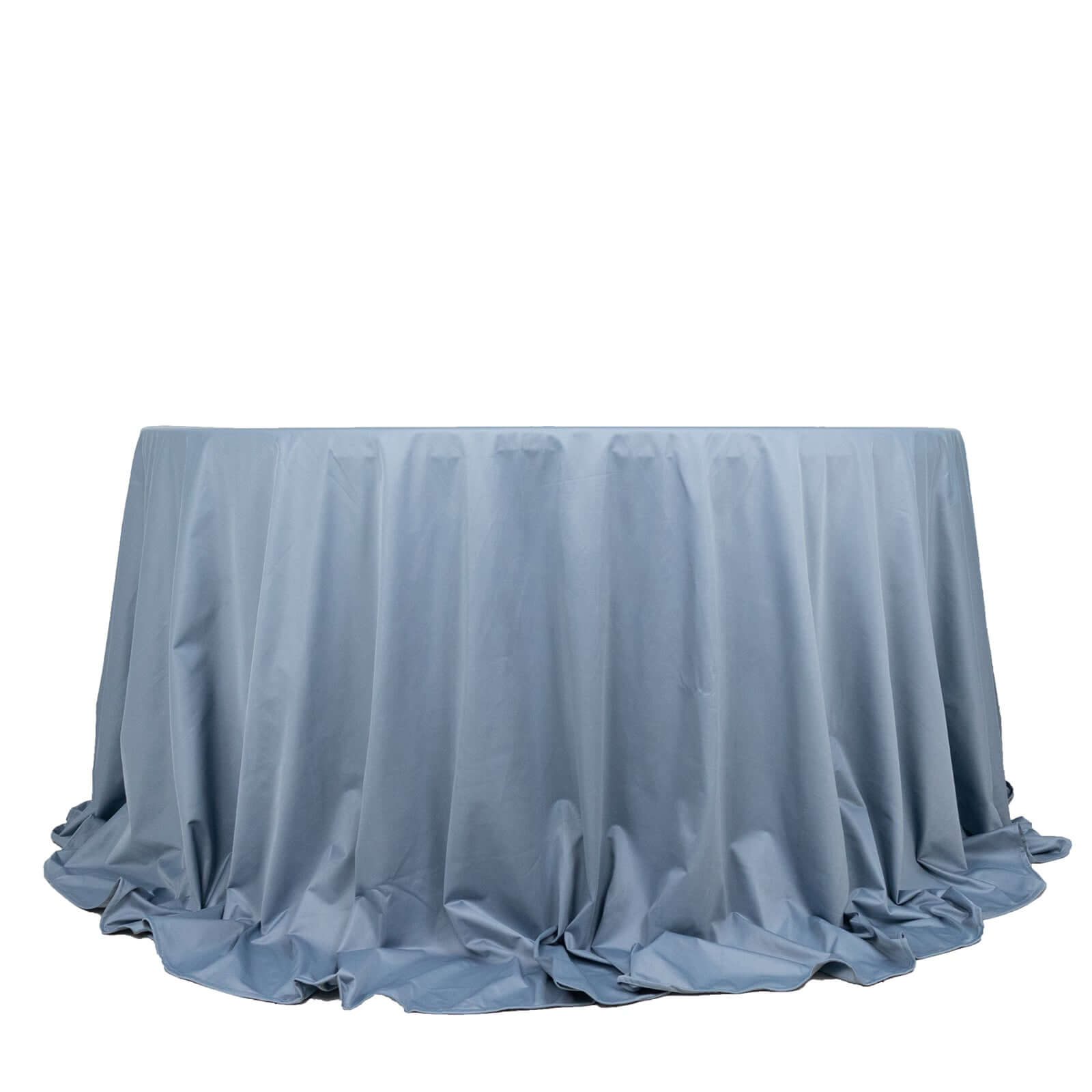 Scuba Round 132" Tablecloth Dusty Blue - Wrinkle Free & Stain Resistant Seamless Table Cover
