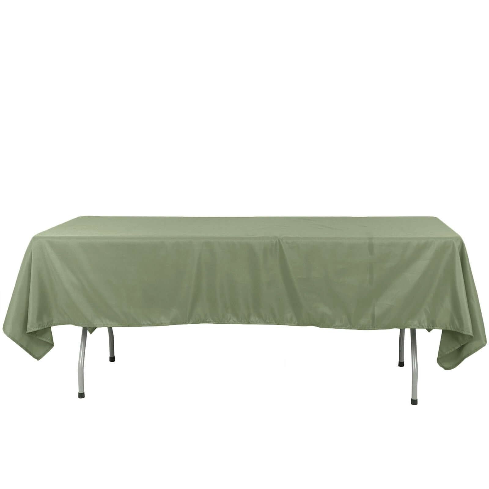 Polyester 60"x126" Rectangle Tablecloth Dusty Sage Green - Wrinkle-Resistant Table Cover