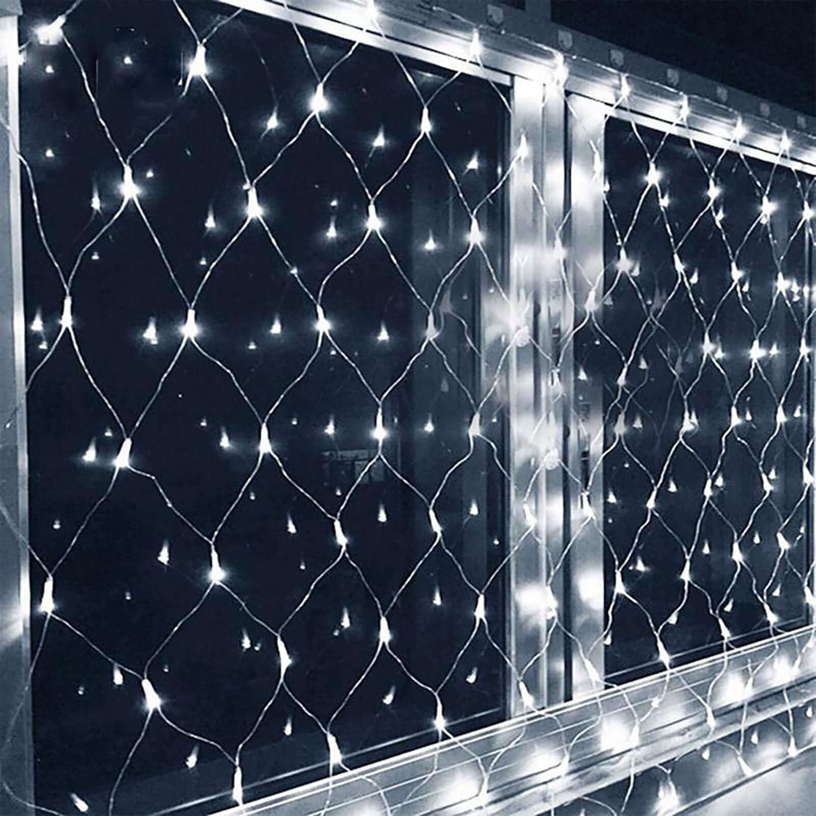 20ftx10ft Clear 600 LED Fish Net Lights, Fairy String Lights With 8 Modes