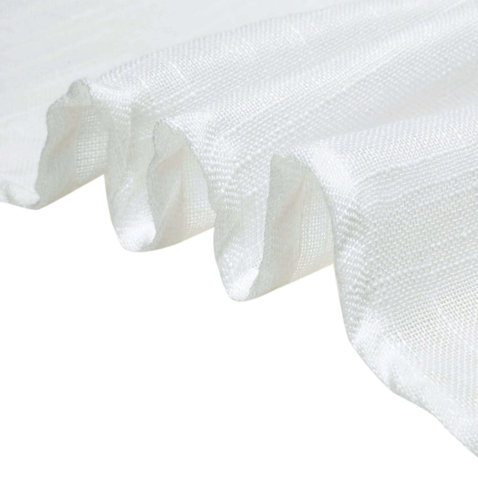 5 Pack Faux Linen 20"x20" Napkins White - Slubby Textured & Wrinkle Resistant Cloth Napkins for Rustic Boho Tablescapes