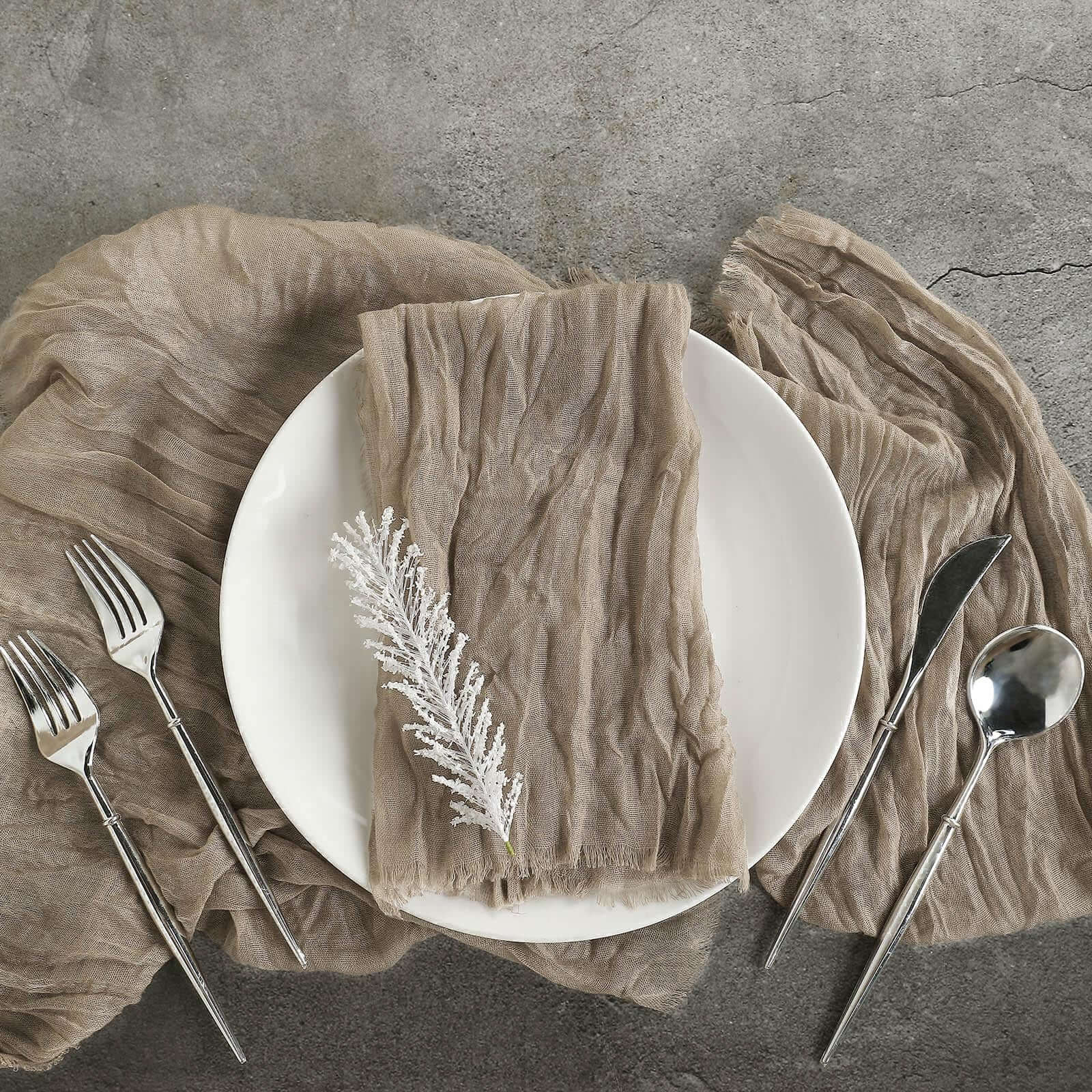 5 Pack Gauze Cheesecloth 24"x19" Napkins Natural Reusable Dinner Napkins