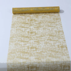Mesh 11"x108" Table Runner Metallic Gold - Glitter Design for Convenient Event Decoration