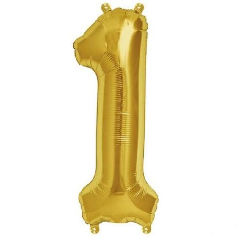 13" Gold Letter & Number Balloons, Shiny Metallic Mylar Foil Alphabet Balloons