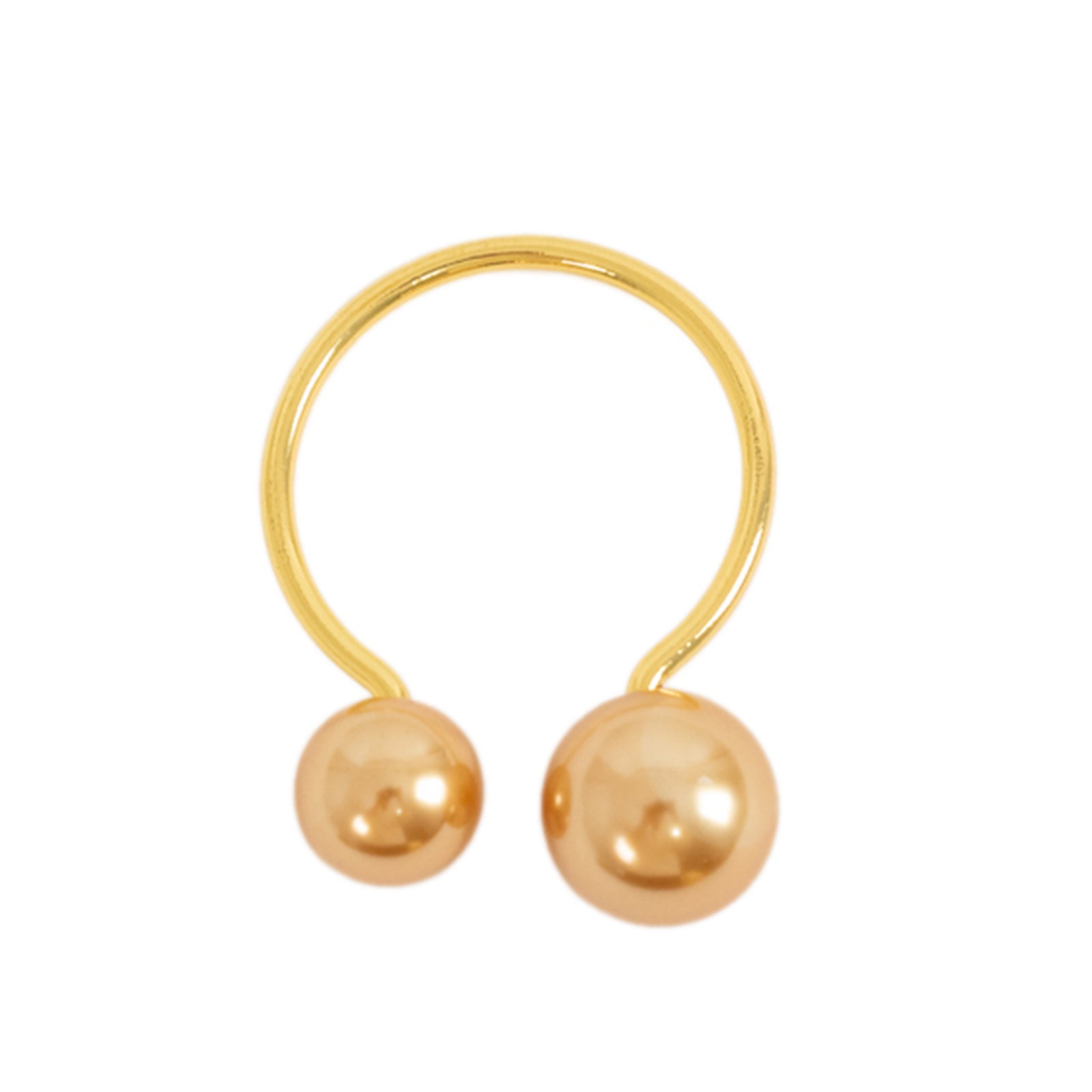 10 Pack Gold Pearl Metal Napkin Holders Dining Table Decor, Elegant Round Wedding Napkin Rings - 2.5"