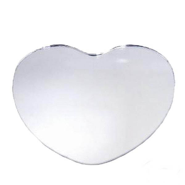 6-Pack Hanging Wall Decor Heart Glass Mirror Table Centerpiece - Reflective Decorative Display 10"