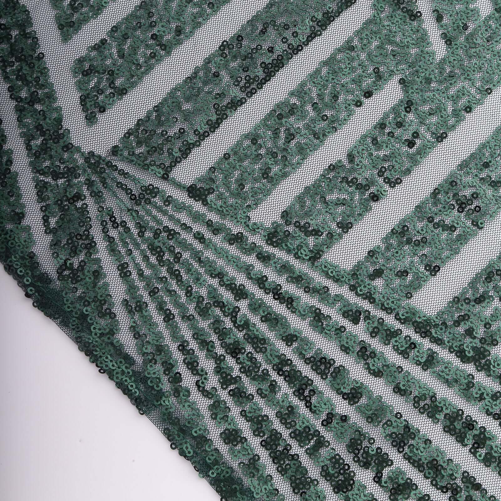 Sequin Napkins 20"x20" Hunter Emerald Green - Diamond Pattern Reusable Napkin