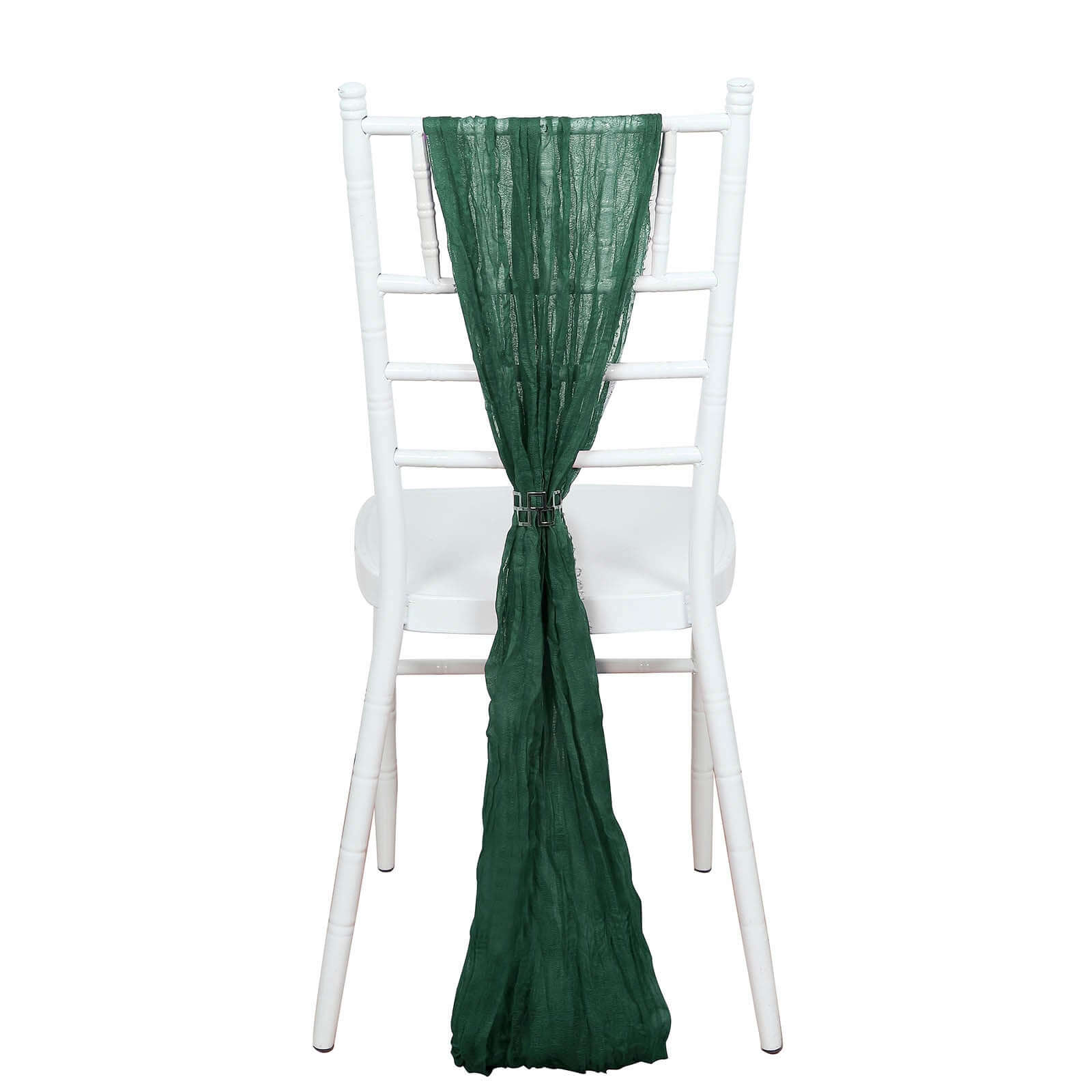 5 Pack Cheesecloth Gauze 16"x88" Chair Sashes Hunter Emerald Green - Boho Chair Decorations