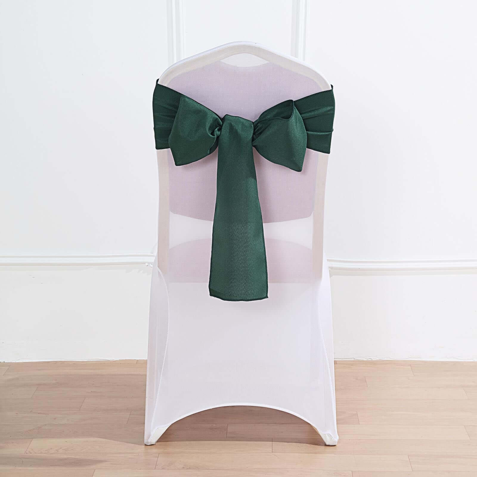 5 Pack Polyester Chair Sashes Hunter Emerald Green 6"x108"