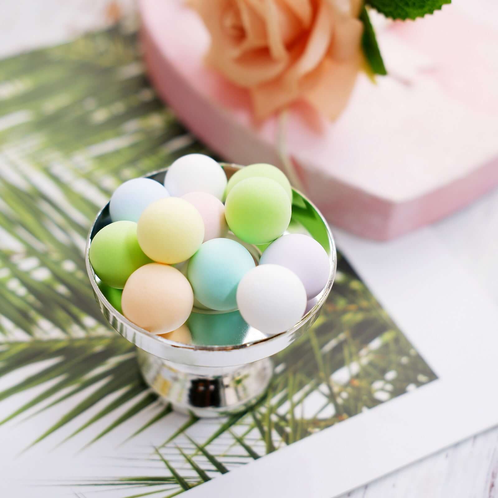 12-Pack Fillable Mini Pedestal Candy Container Clear/Silver - Decorative Candy Treat Favor Boxes with Dome Lid 4"