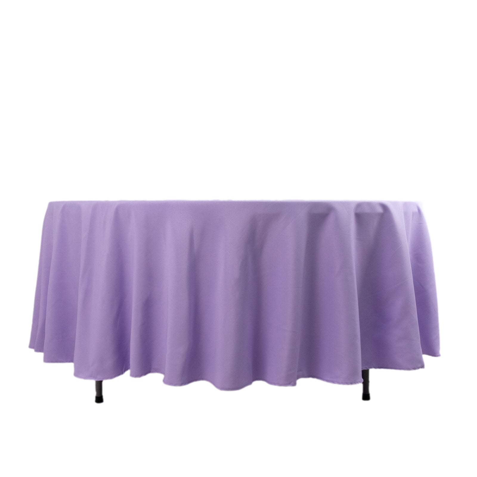 Premium Polyester 108" Round Tablecloth Lavender Lilac - Wrinkle-Resistant 220GSM Table Cover