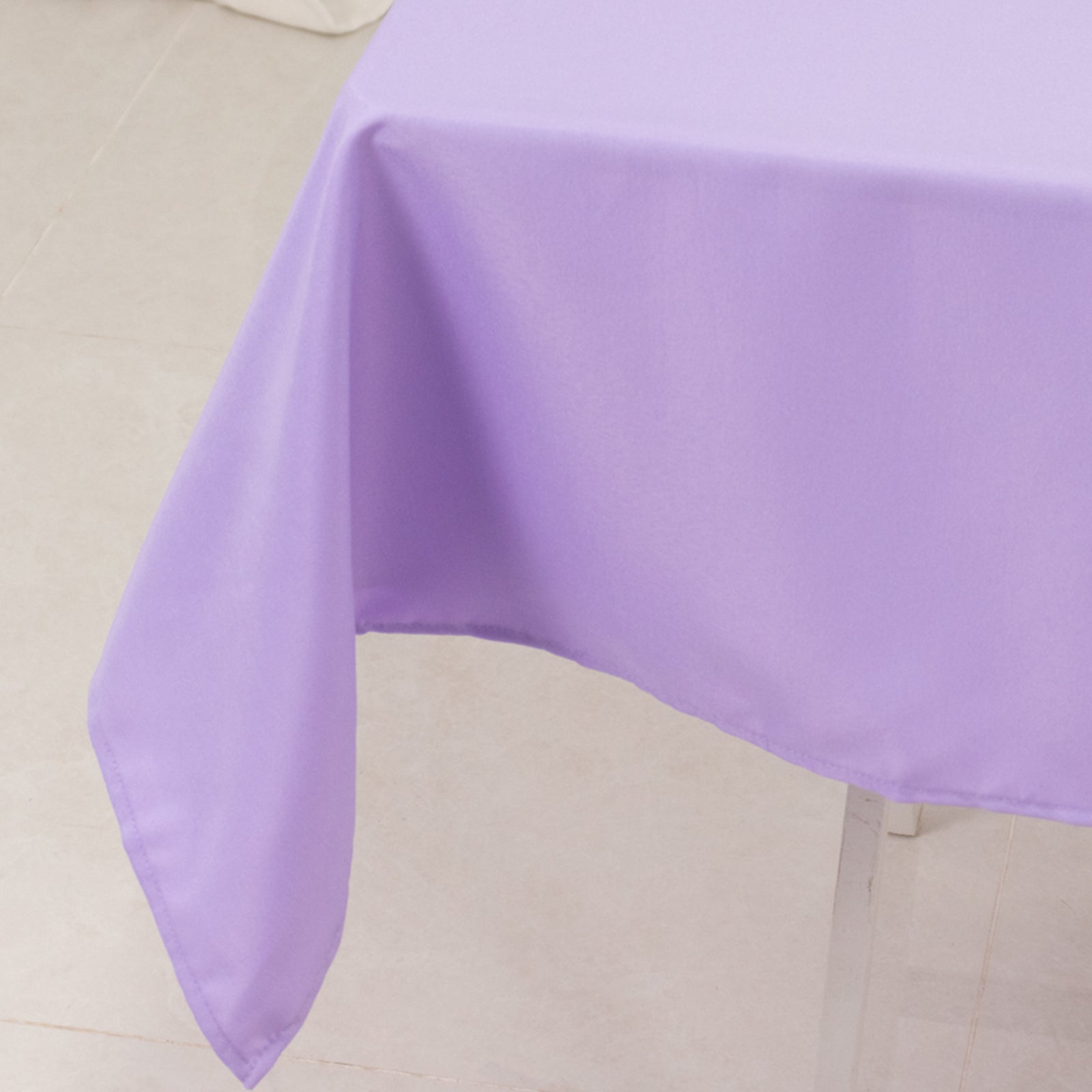 Premium Polyester 54"x54" Square Tablecloth Lavender Lilac - Stain and Wrinkle-Resistant 220GSM Table Cover