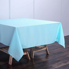 Polyester Square 70"x70" Tablecloth Light Blue - Wrinkle-Resistant & Durable Table Cover