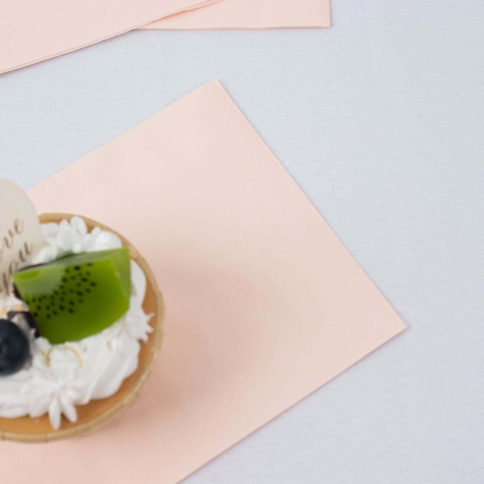 50-Pack Paper Napkins Blush - Soft Disposable 2-Ply Dinner Napkins for Weddings