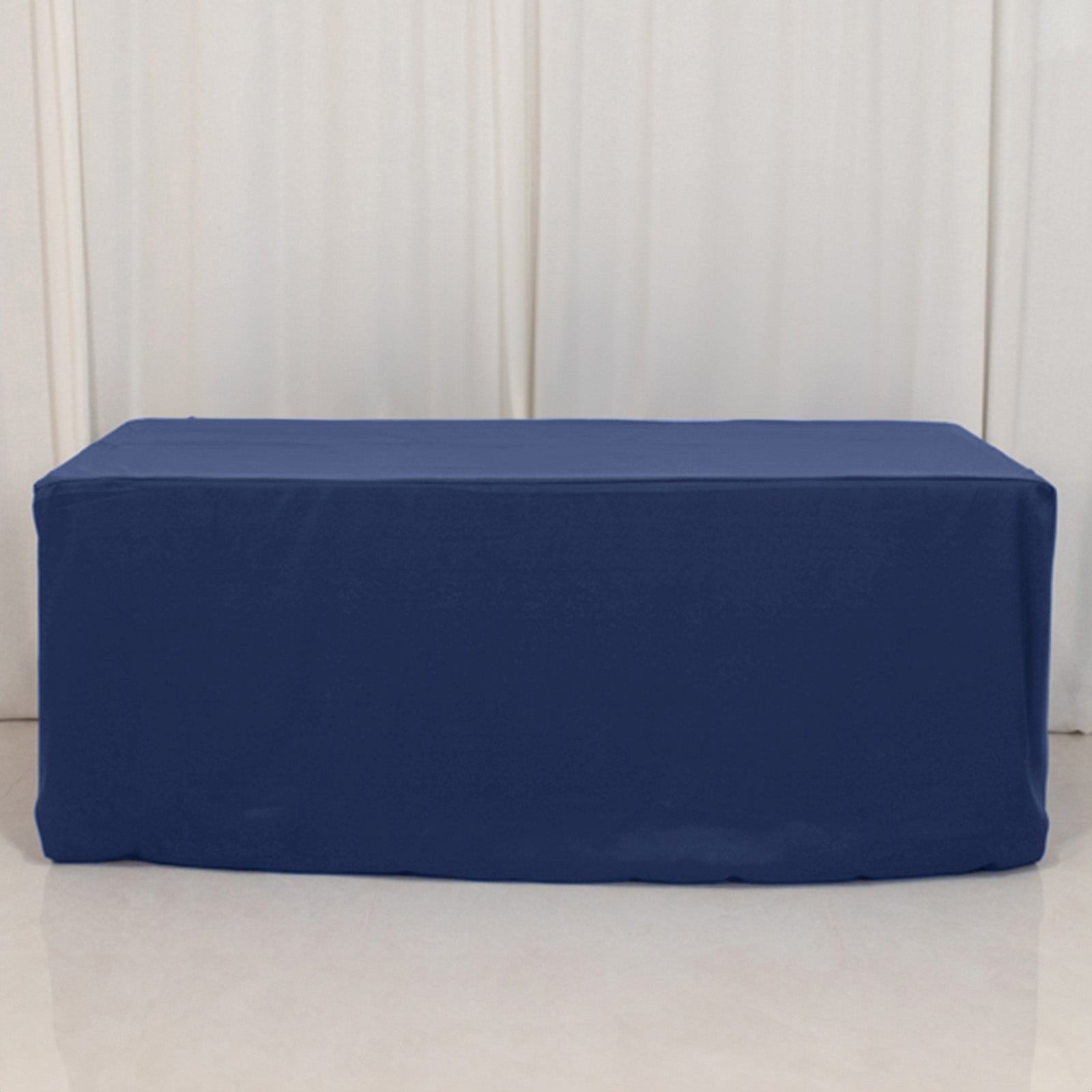 Premium Polyester 6ft Rectangle Tablecloth Navy Blue Durable Fitted 220GSM Table Cover