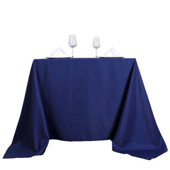 Polyester Square 70"x70" Tablecloth Navy Blue - Wrinkle-Resistant & Durable Table Cover