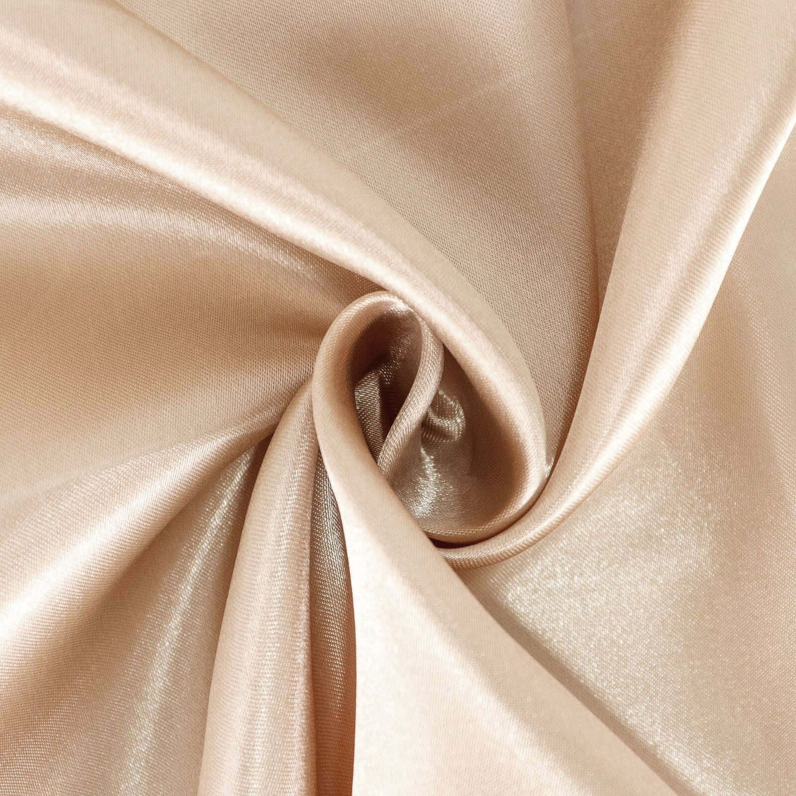 Satin Rectangular 90"x132" Tablecloth Nude - Seamless Table Cover